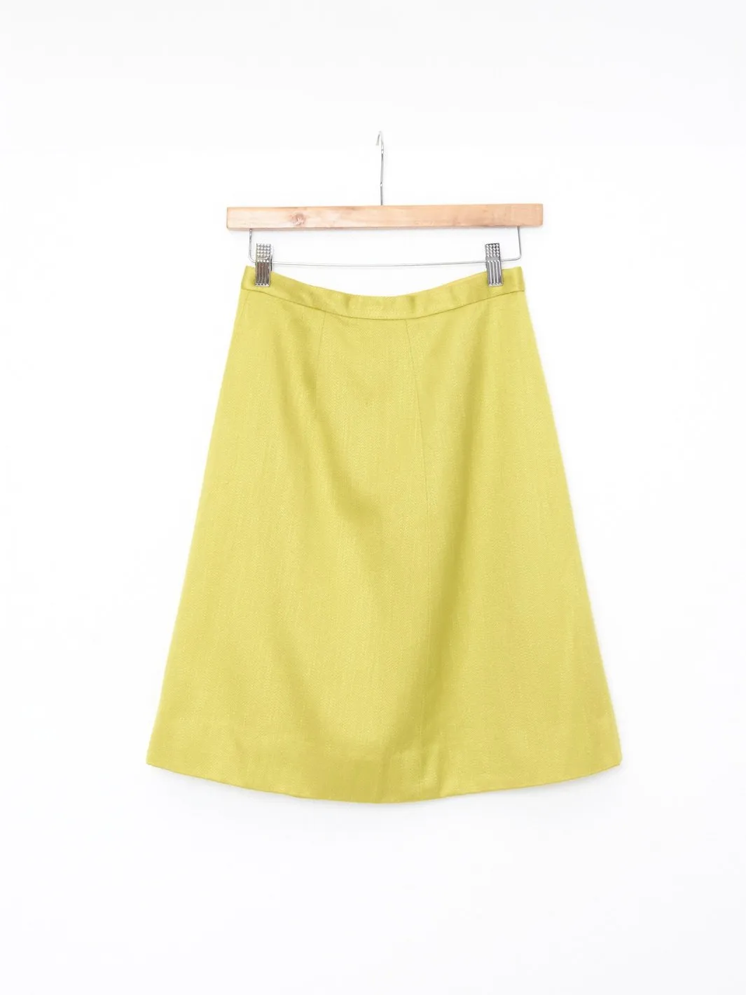 1960s knee-length Gio Caré skirt in lime green cotton