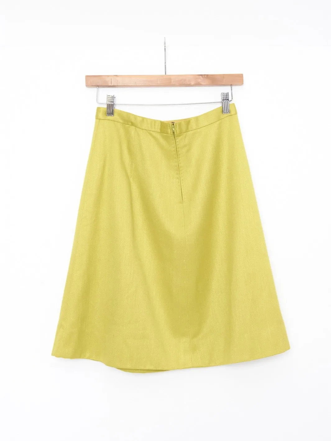 1960s knee-length Gio Caré skirt in lime green cotton