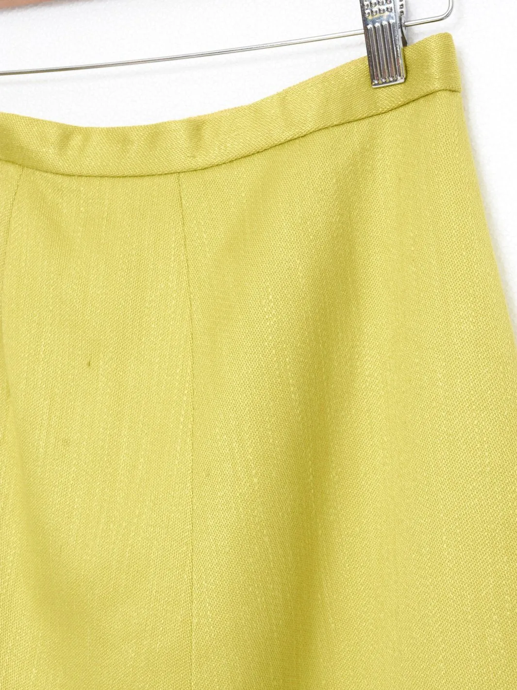 1960s knee-length Gio Caré skirt in lime green cotton