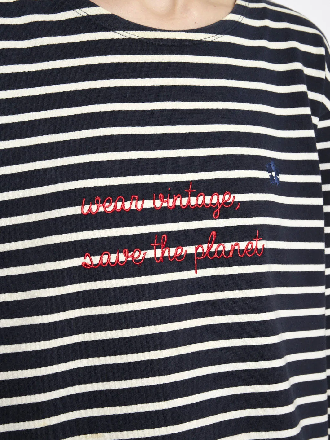 1990s Long-sleeved marinière shirt customised by Cavalli e Nastri