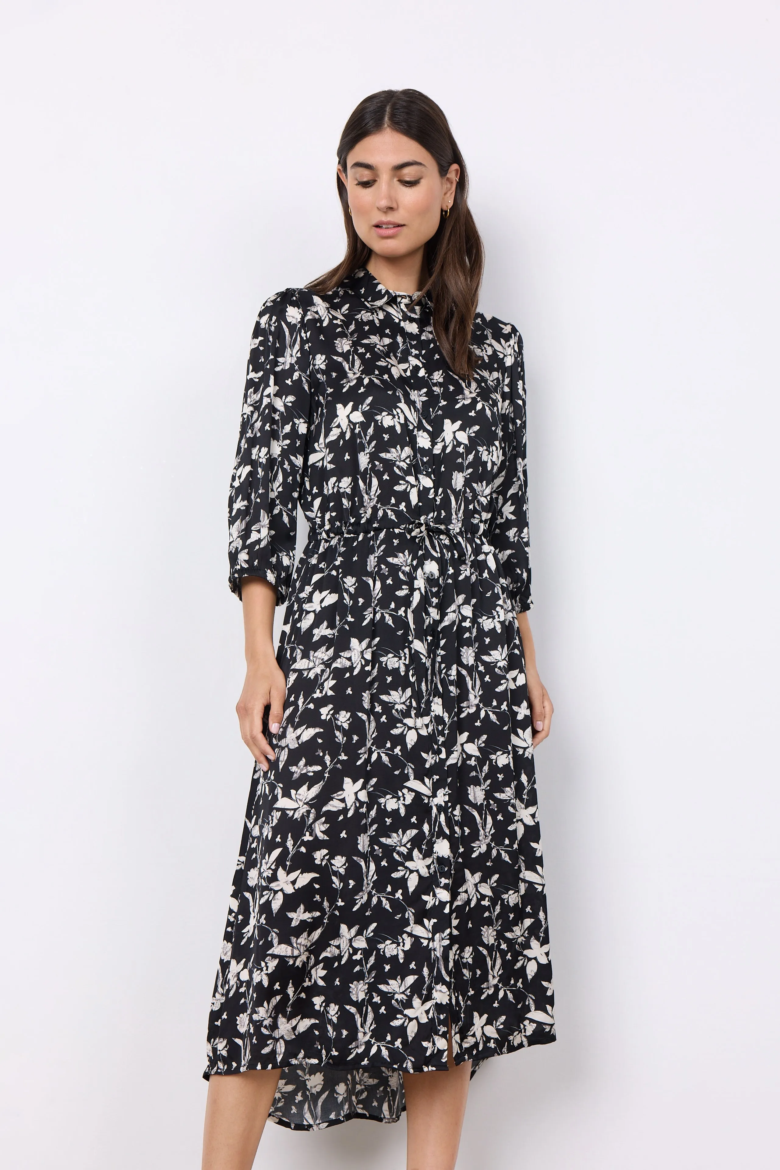 40270- Silk Print Shirt Dress - Soya Concept