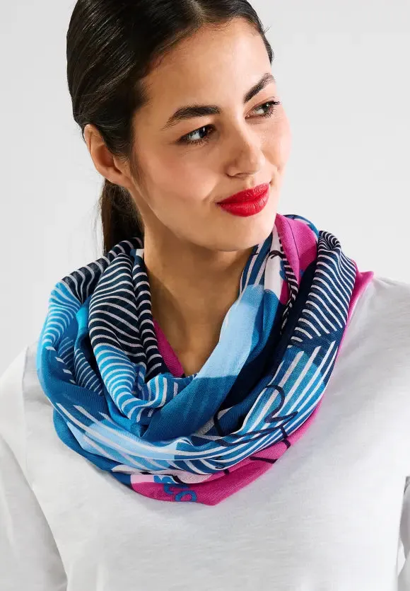 572090- Blue Print Loop Scarf - Street One