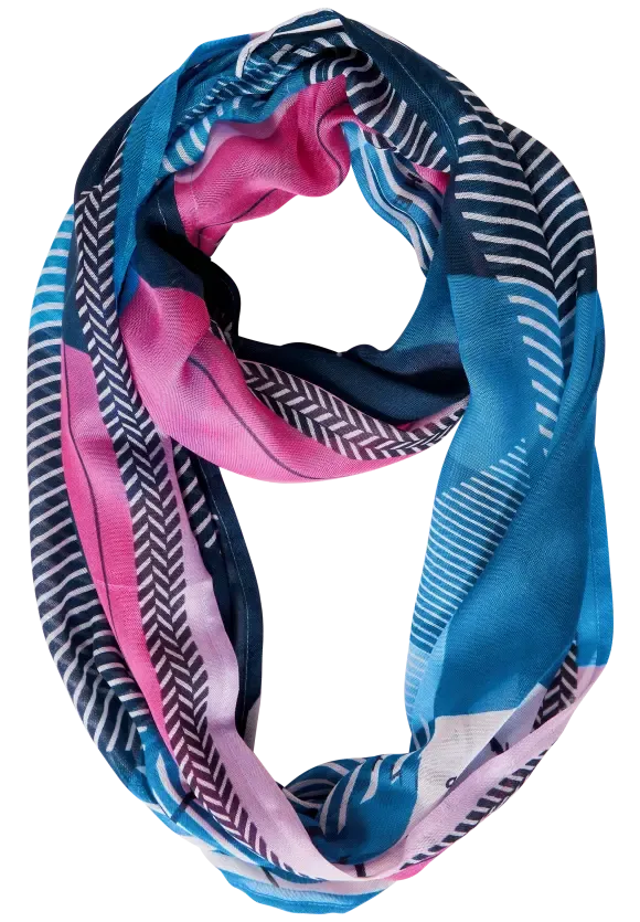 572090- Blue Print Loop Scarf - Street One