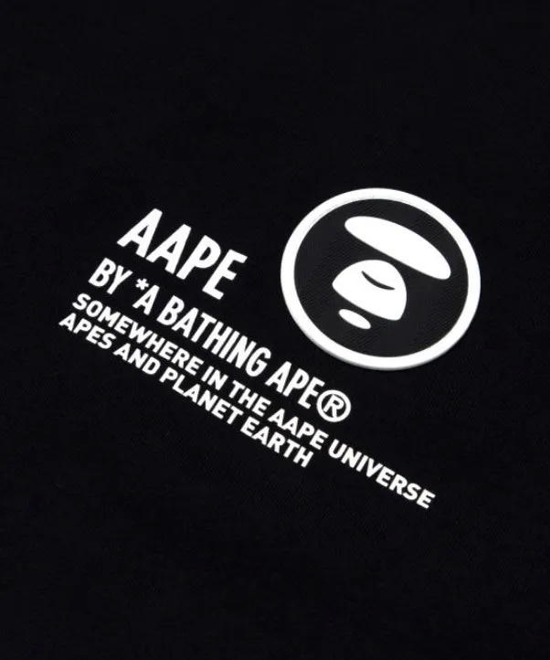 A BATHING APE  |Crew Neck Pullovers Plain Cotton Short Sleeves Logo