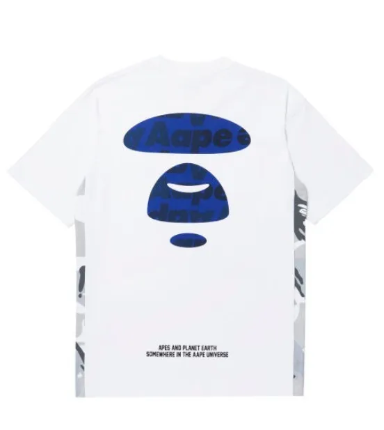 A BATHING APE  |Crew Neck Pullovers Plain Cotton Short Sleeves Logo