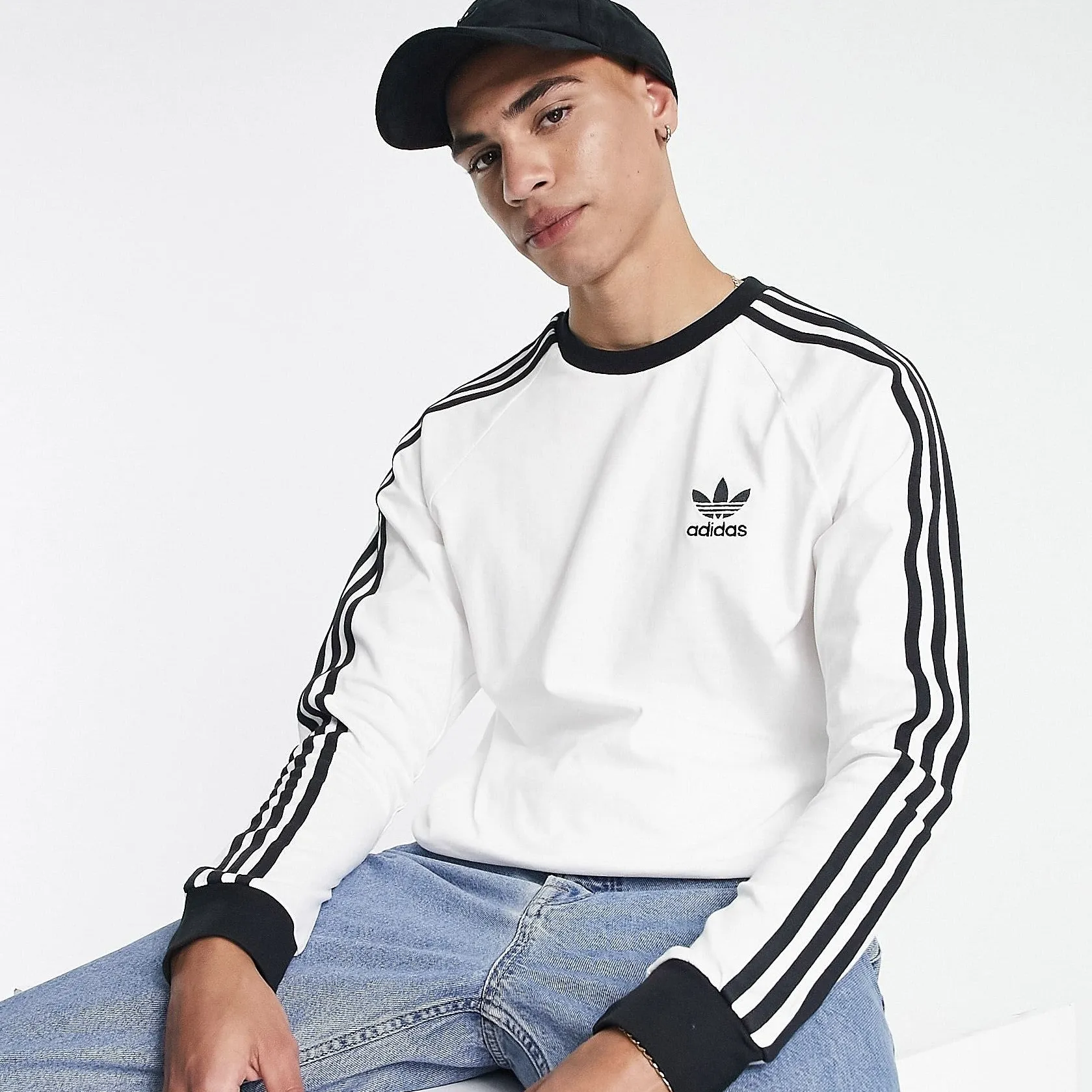 adidas  |Crew Neck Unisex Street Style Long Sleeves Cotton