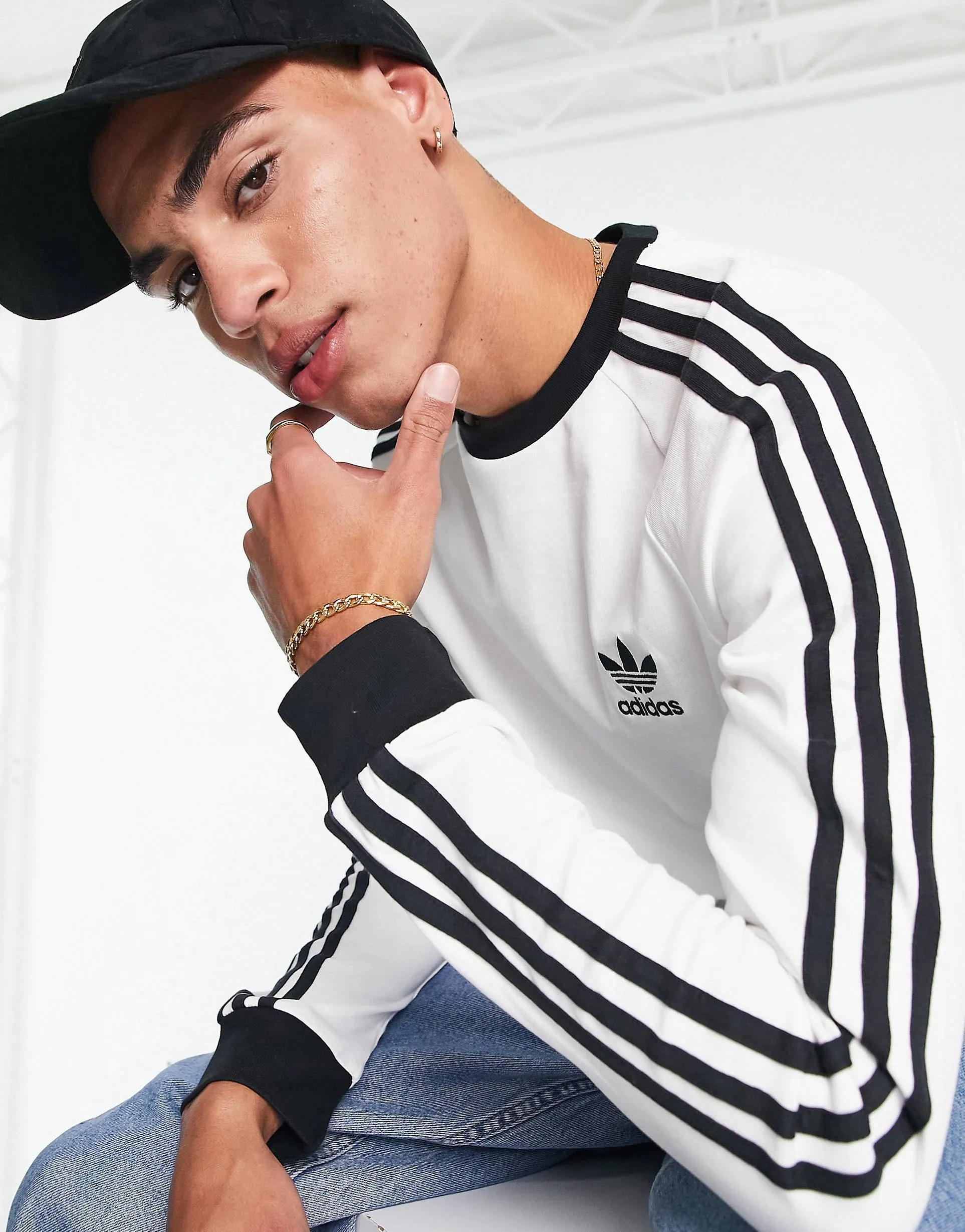 adidas  |Crew Neck Unisex Street Style Long Sleeves Cotton