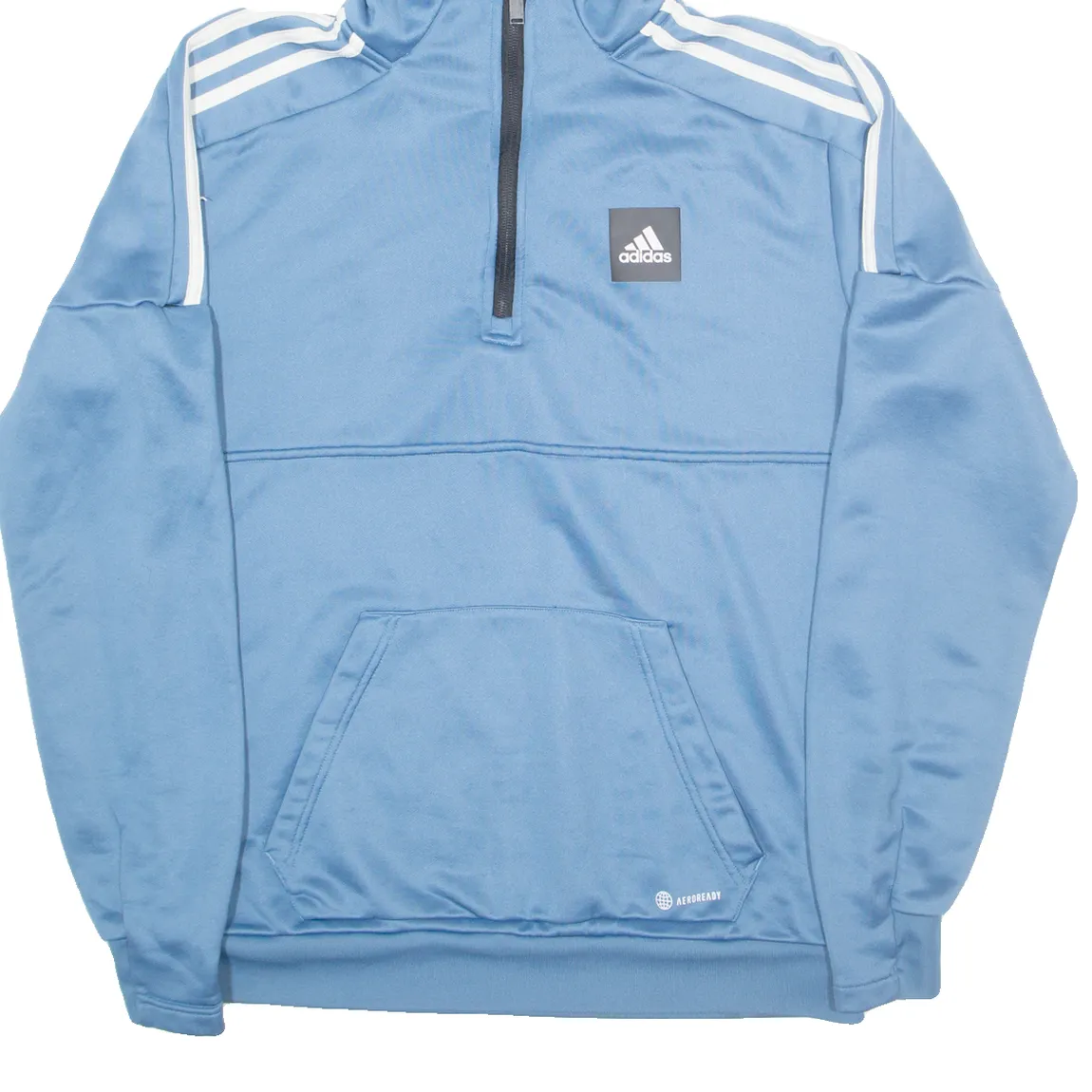 ADIDAS Mens Blue Hoodie S