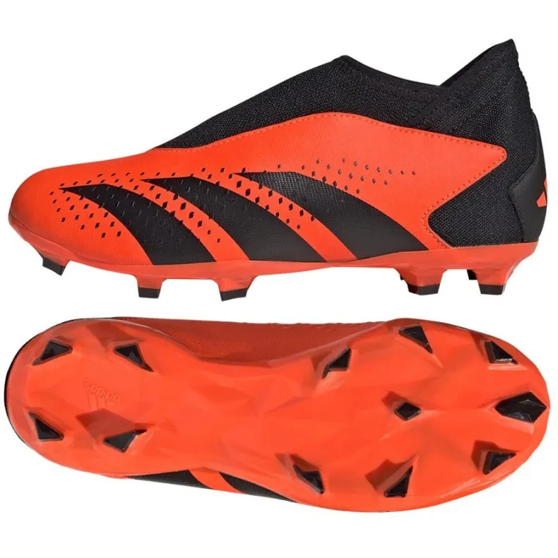 Adidas Predator Accuracy.3 Fg Ll Jr GW4607 soccer shoes orange oranges and reds