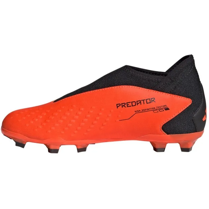 Adidas Predator Accuracy.3 Fg Ll Jr GW4607 soccer shoes orange oranges and reds