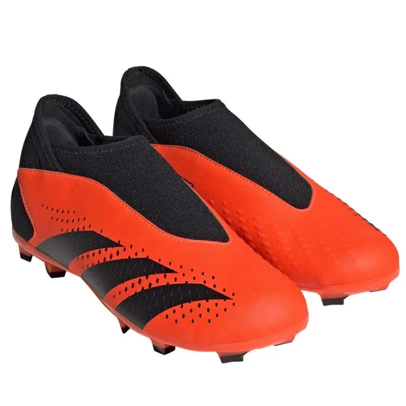 Adidas Predator Accuracy.3 Fg Ll Jr GW4607 soccer shoes orange oranges and reds