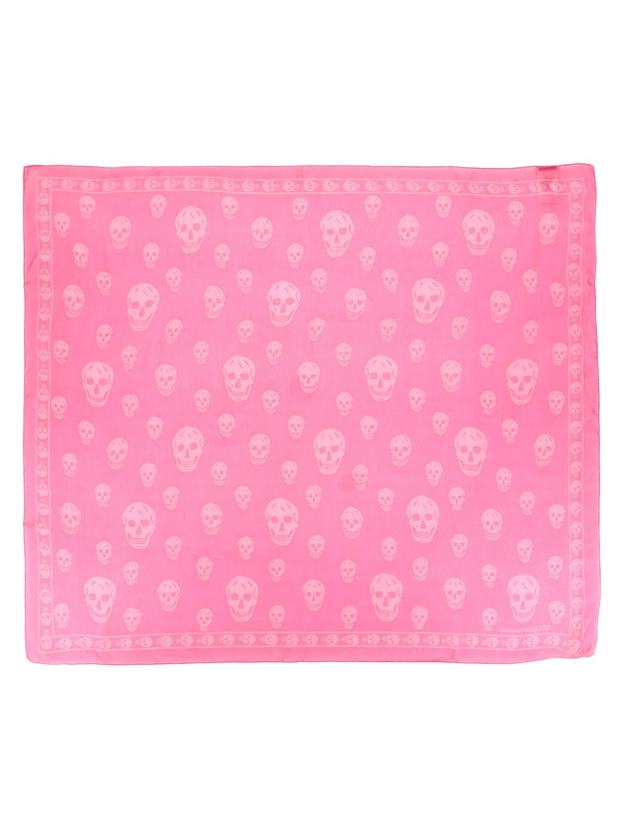 ALEXANDER McQUEEN    CLASSIC SILK CHIFFON SKULL SCARF