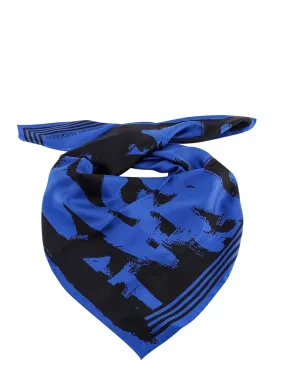 Alexander McQueen Logo-Printed Stripe Trim Scarf