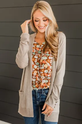 Always Impressive Knit Cardigan- Beige