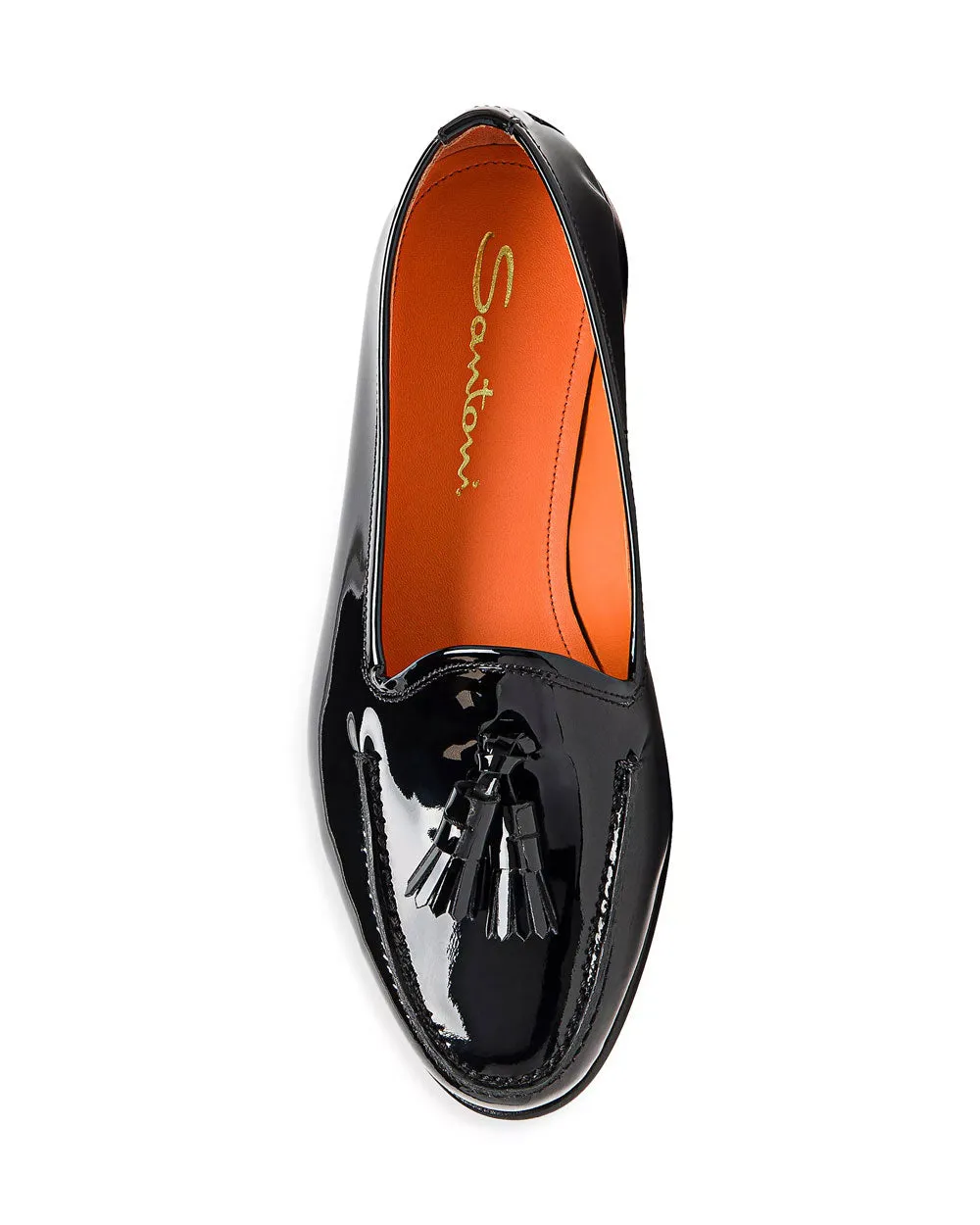 Andrea Patent Tassel Loafer in Black