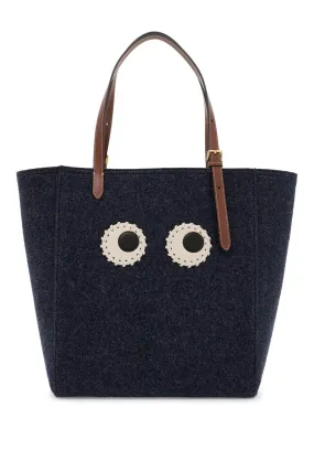 Anya Hindmarch    Anya Hindmarch Felt Tote Bag With Eyes Design