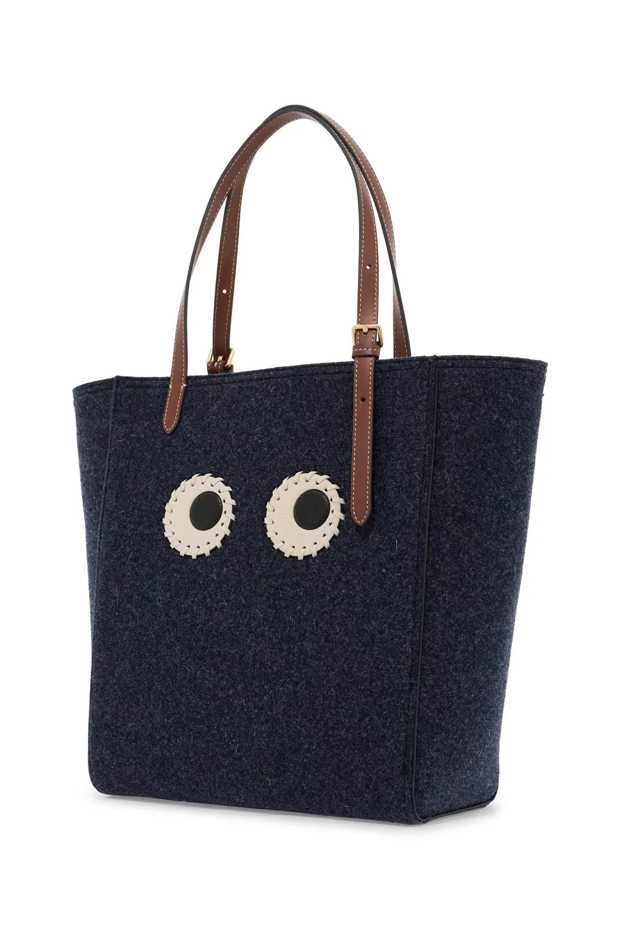 Anya Hindmarch    Anya Hindmarch Felt Tote Bag With Eyes Design