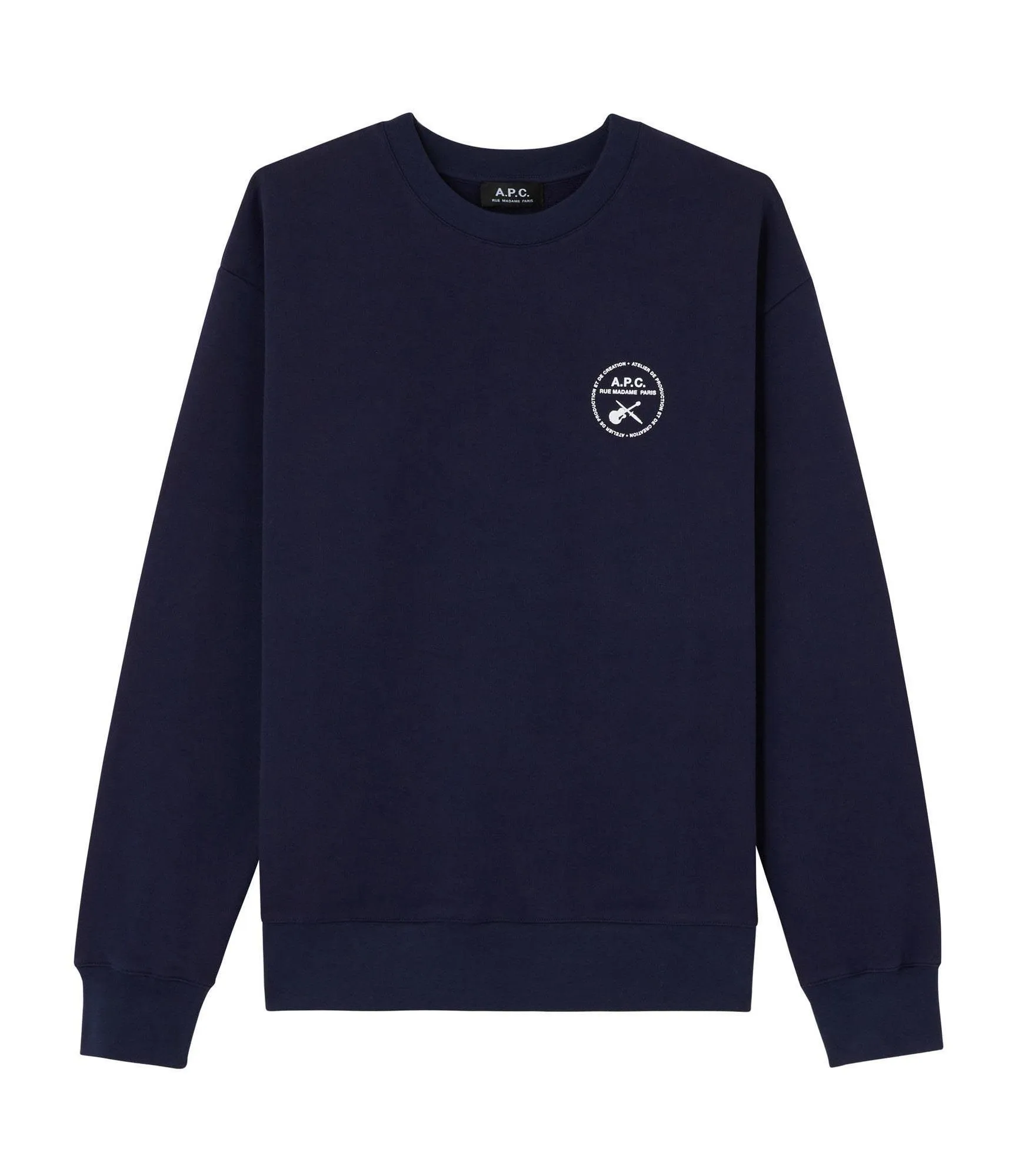 A.P.C.  |Unisex Long Sleeves Plain Logo Designers Sweatshirts