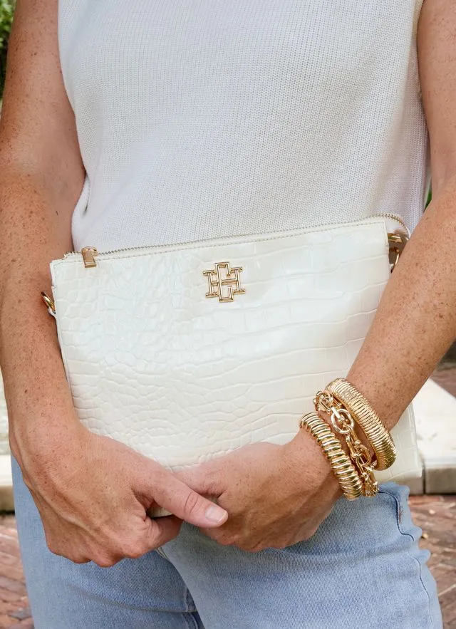 Ariana Crossbody Ivory Patent