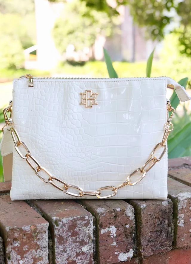 Ariana Crossbody Ivory Patent