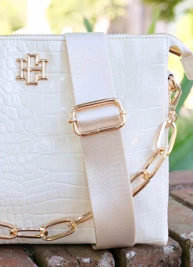 Ariana Crossbody Ivory Patent