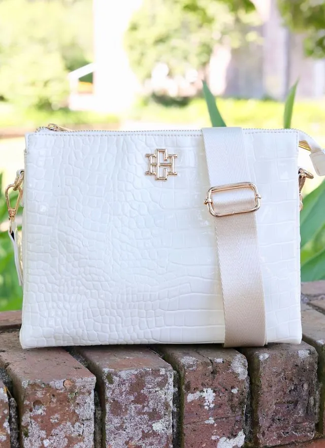 Ariana Crossbody Ivory Patent