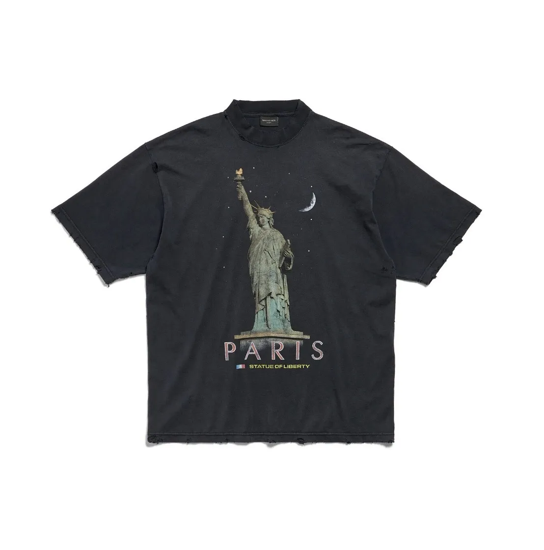 BALENCIAGA  |Paris Liberty T-shirt Medium Fit in Off White