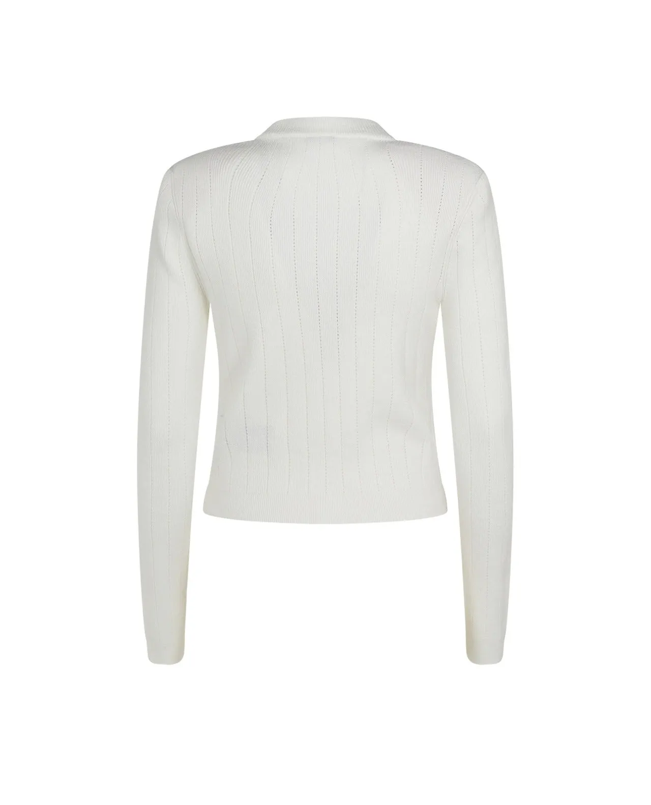 Balmain Button Embellished Ribbed Cardigan