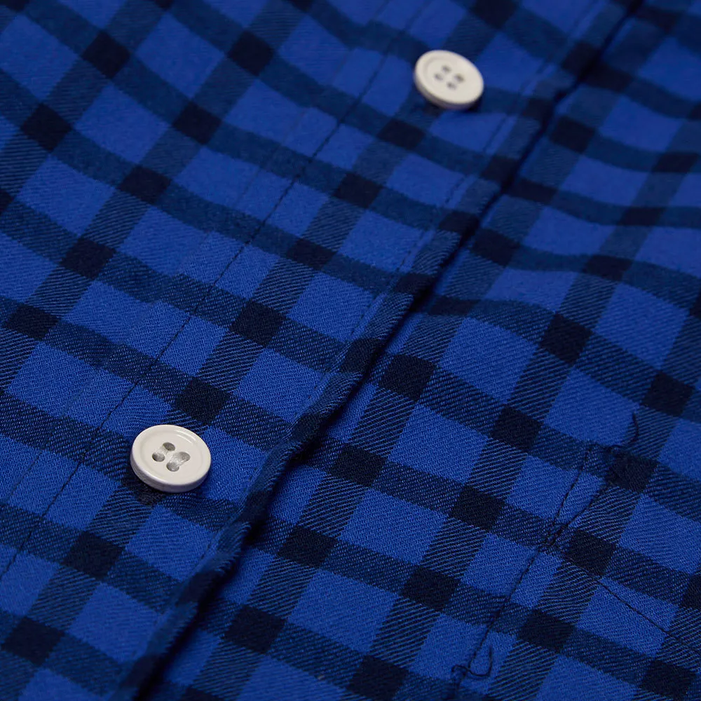 Band Of Outsiders Button Down Checked ShirtCobalt & Navy