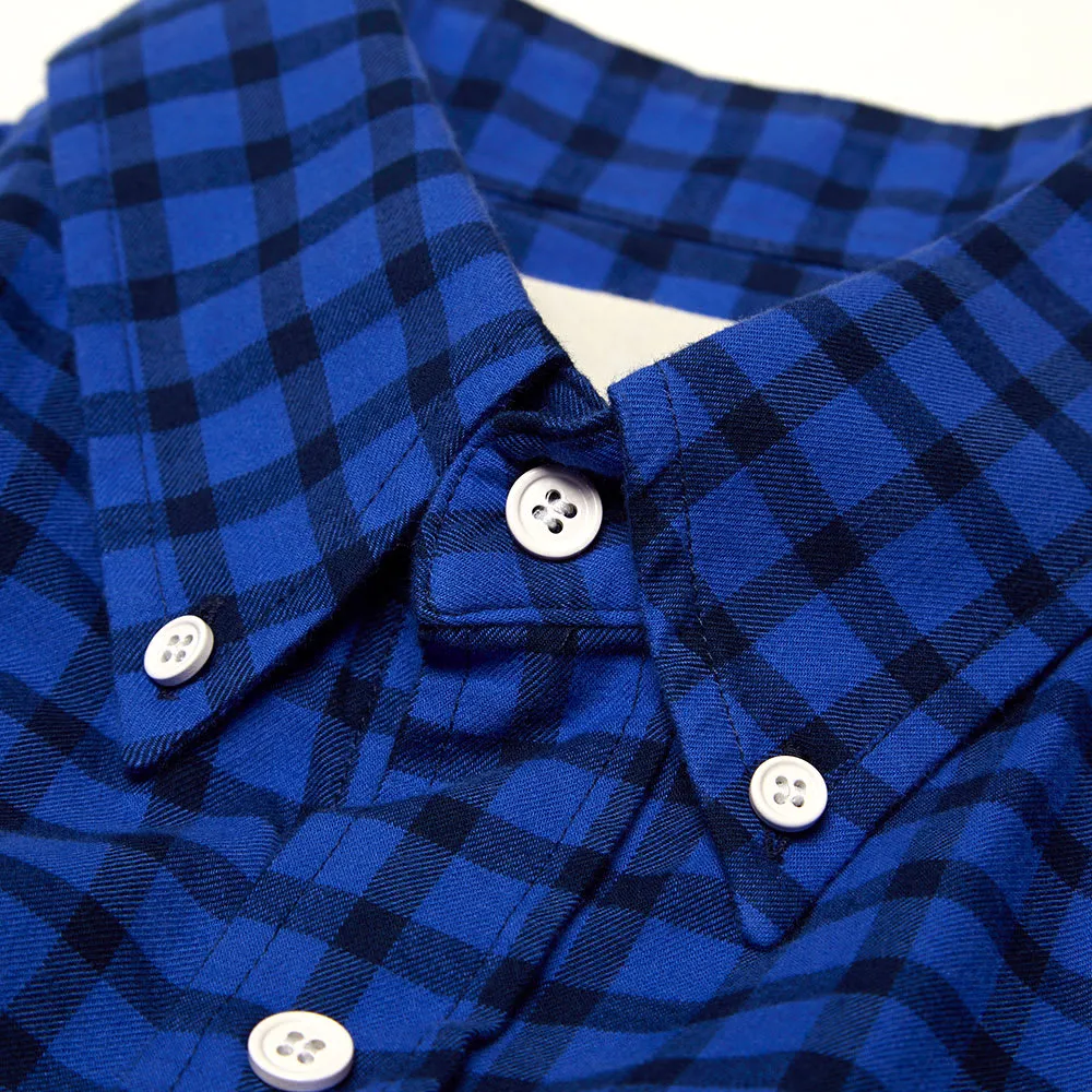 Band Of Outsiders Button Down Checked ShirtCobalt & Navy