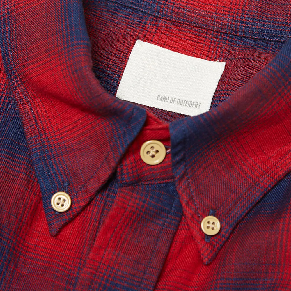 Band Of Outsiders Button Down Checked ShirtRed & Navy