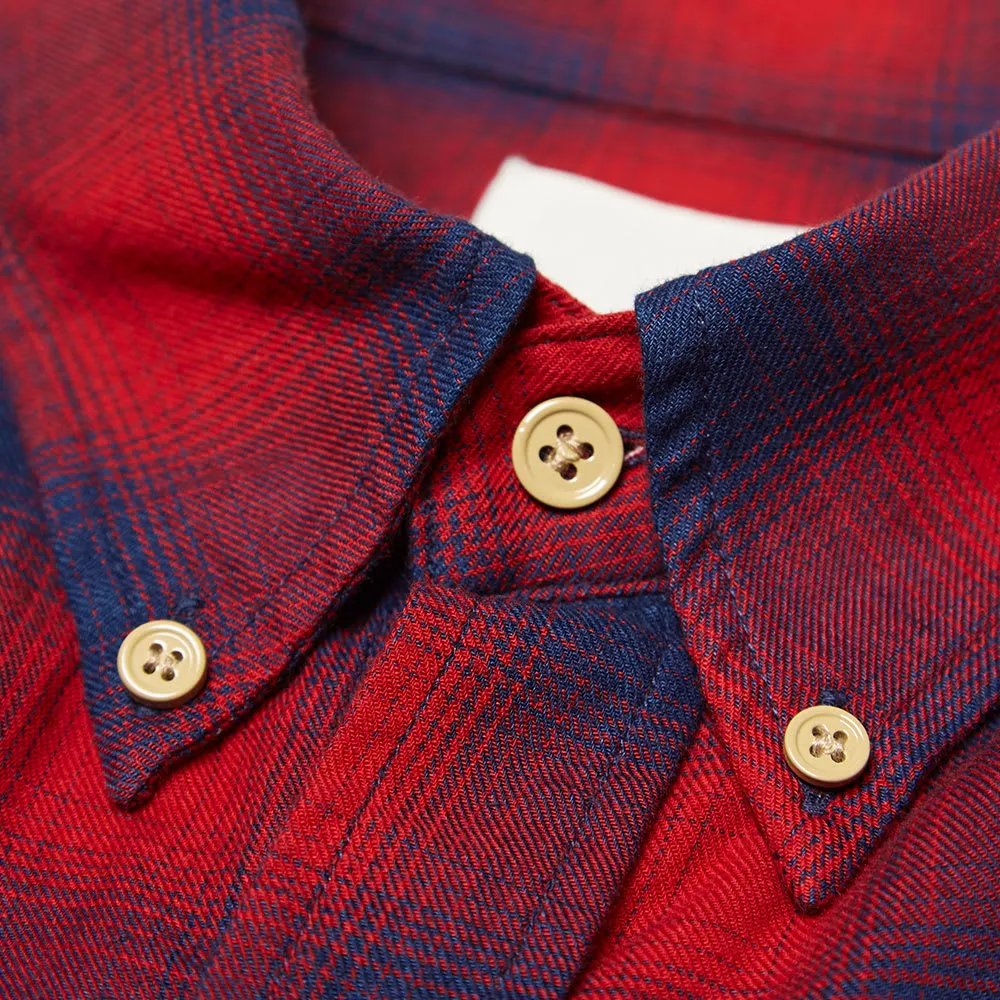 Band Of Outsiders Button Down Checked ShirtRed & Navy