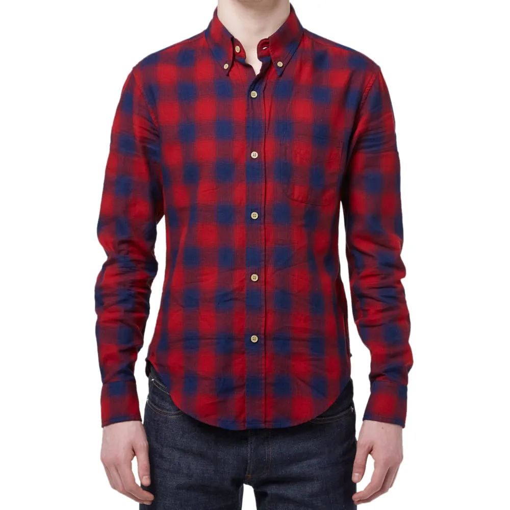 Band Of Outsiders Button Down Checked ShirtRed & Navy