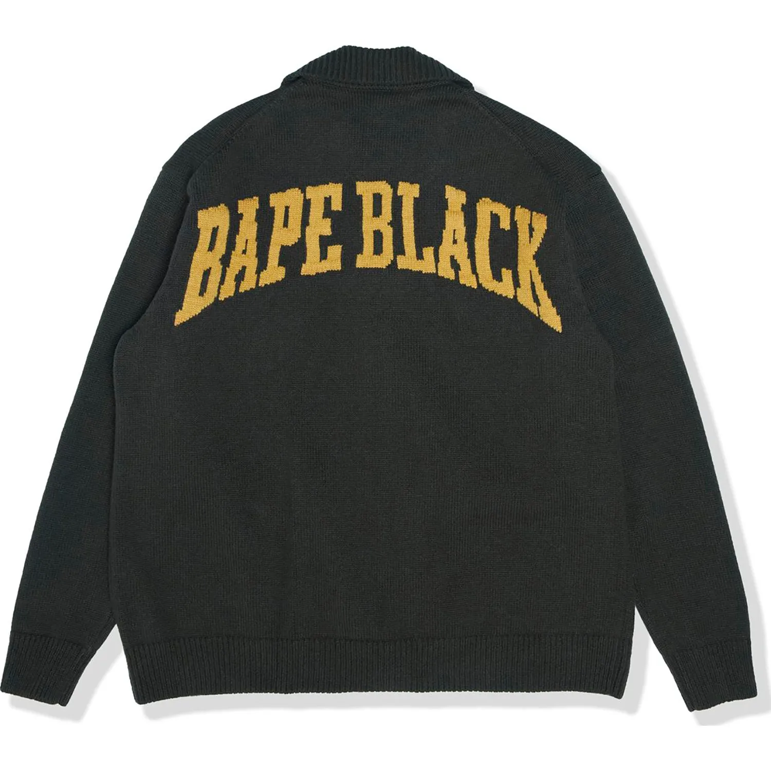 BAPE BLACK LOGO CARDIGAN MENS