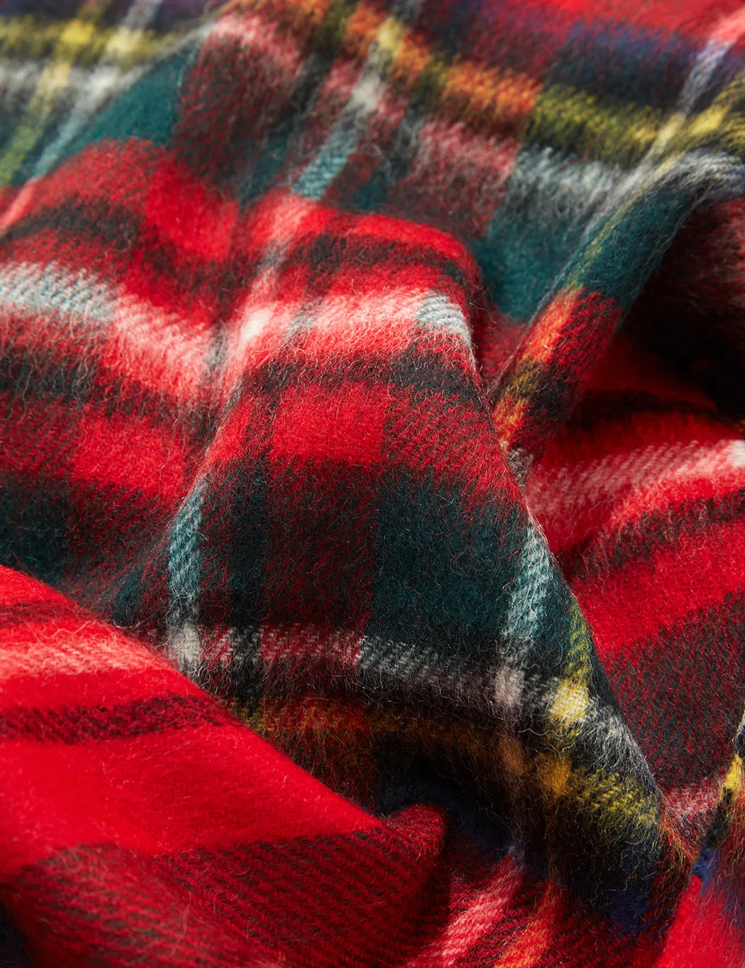 Barbour New Check Tartan Scarf - Royal Red