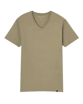 Basel Khaki V-Neck Shirt