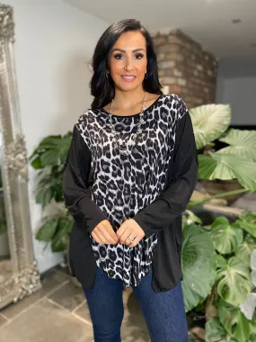 Black Leopard Top Mollie