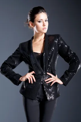 Black Sequin Blazer