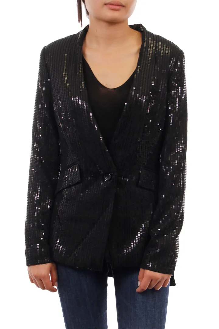 Black Sequin Blazer