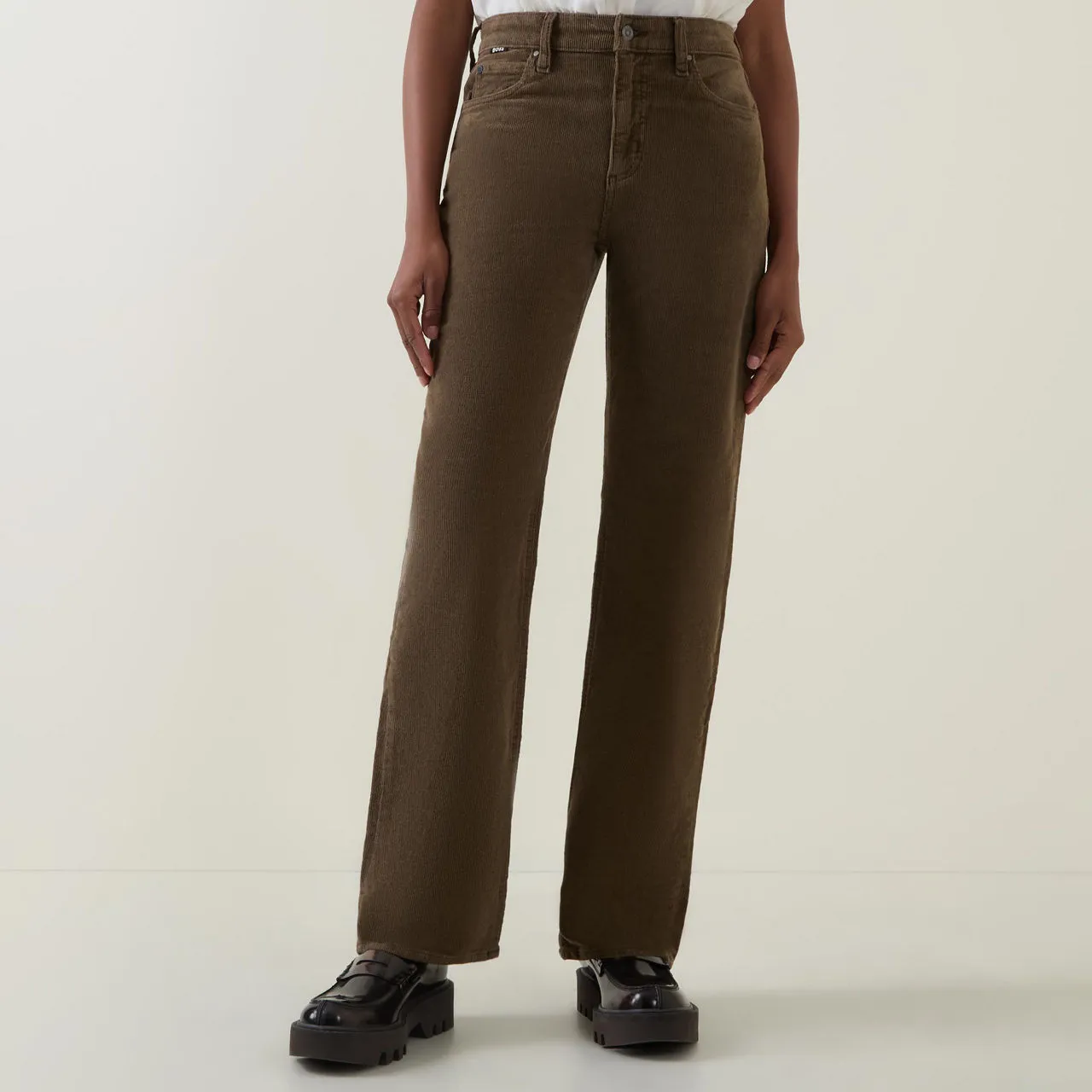 BOSS Straight-Leg Corduroy Jeans - Khaki