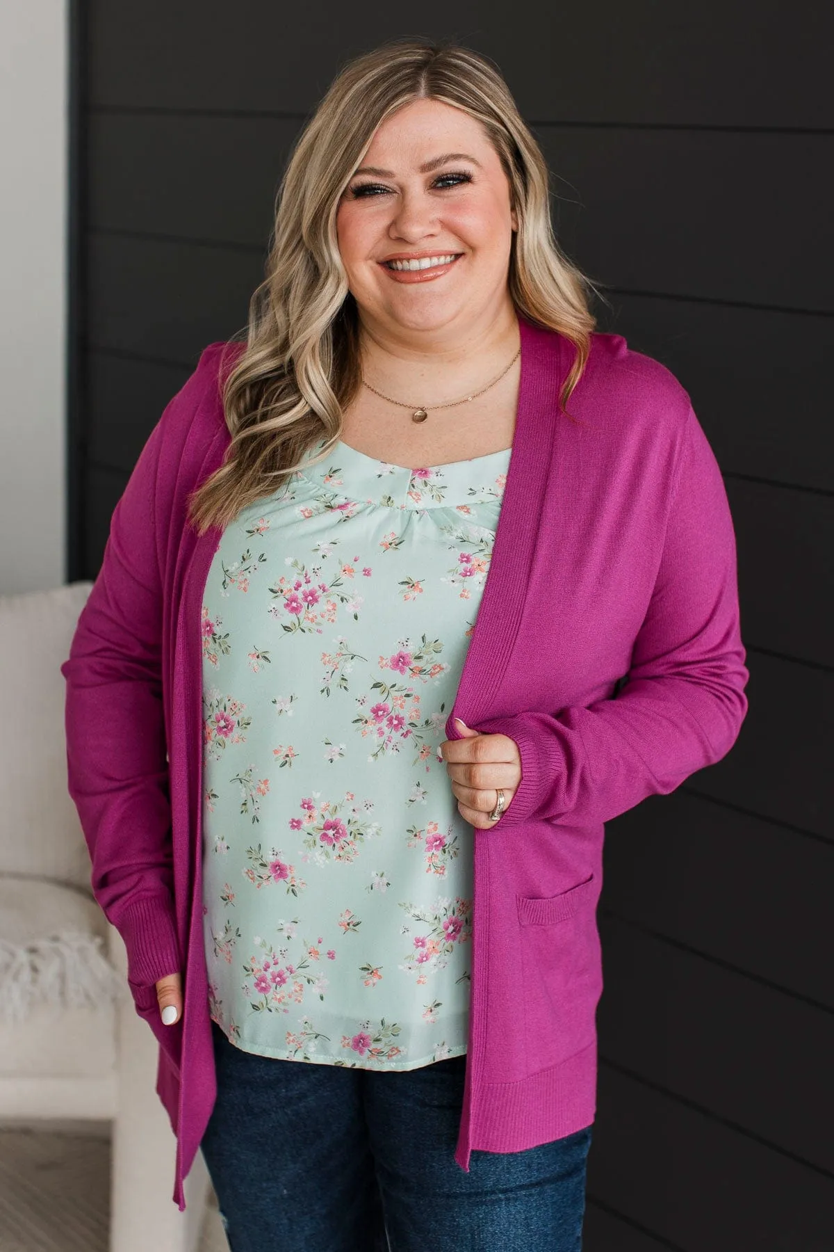 Bringing Perfection Lightweight Cardigan- Orchid