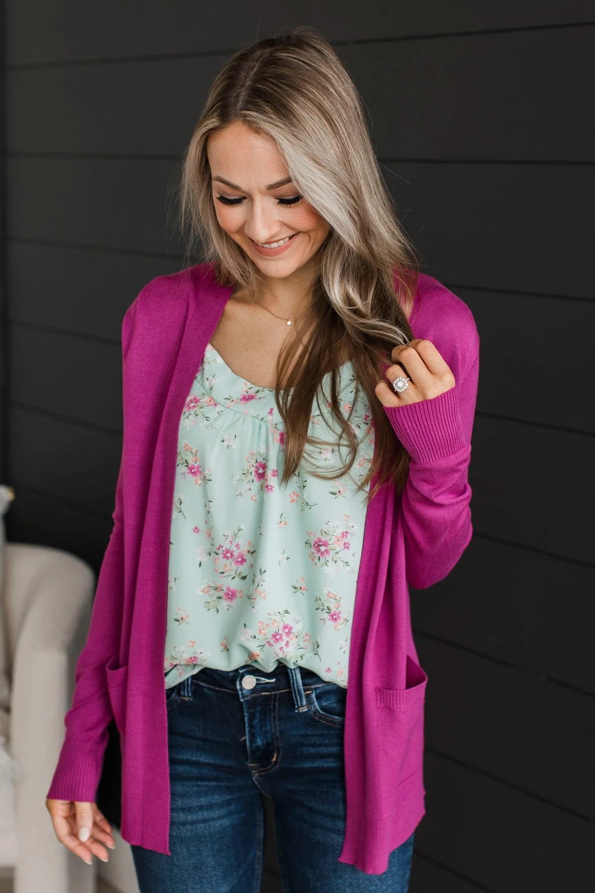 Bringing Perfection Lightweight Cardigan- Orchid