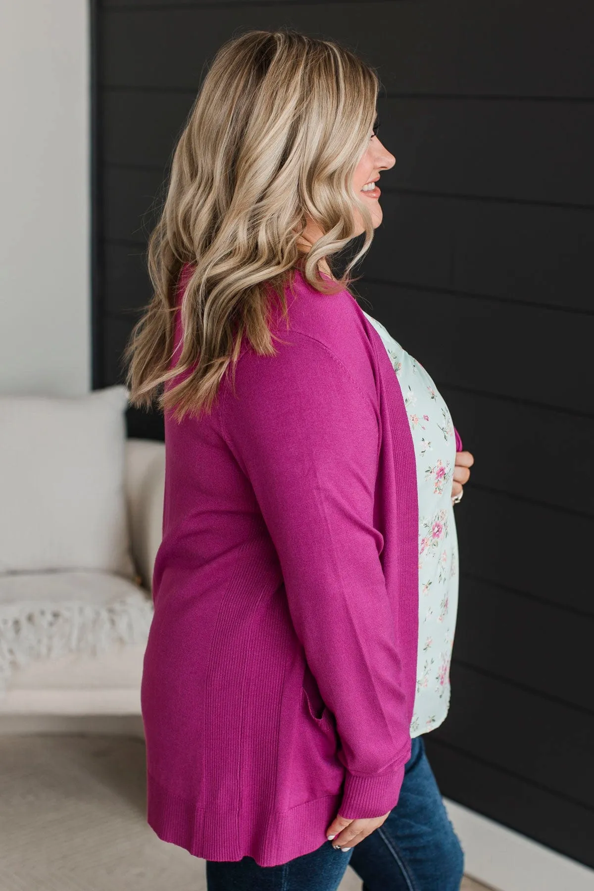 Bringing Perfection Lightweight Cardigan- Orchid