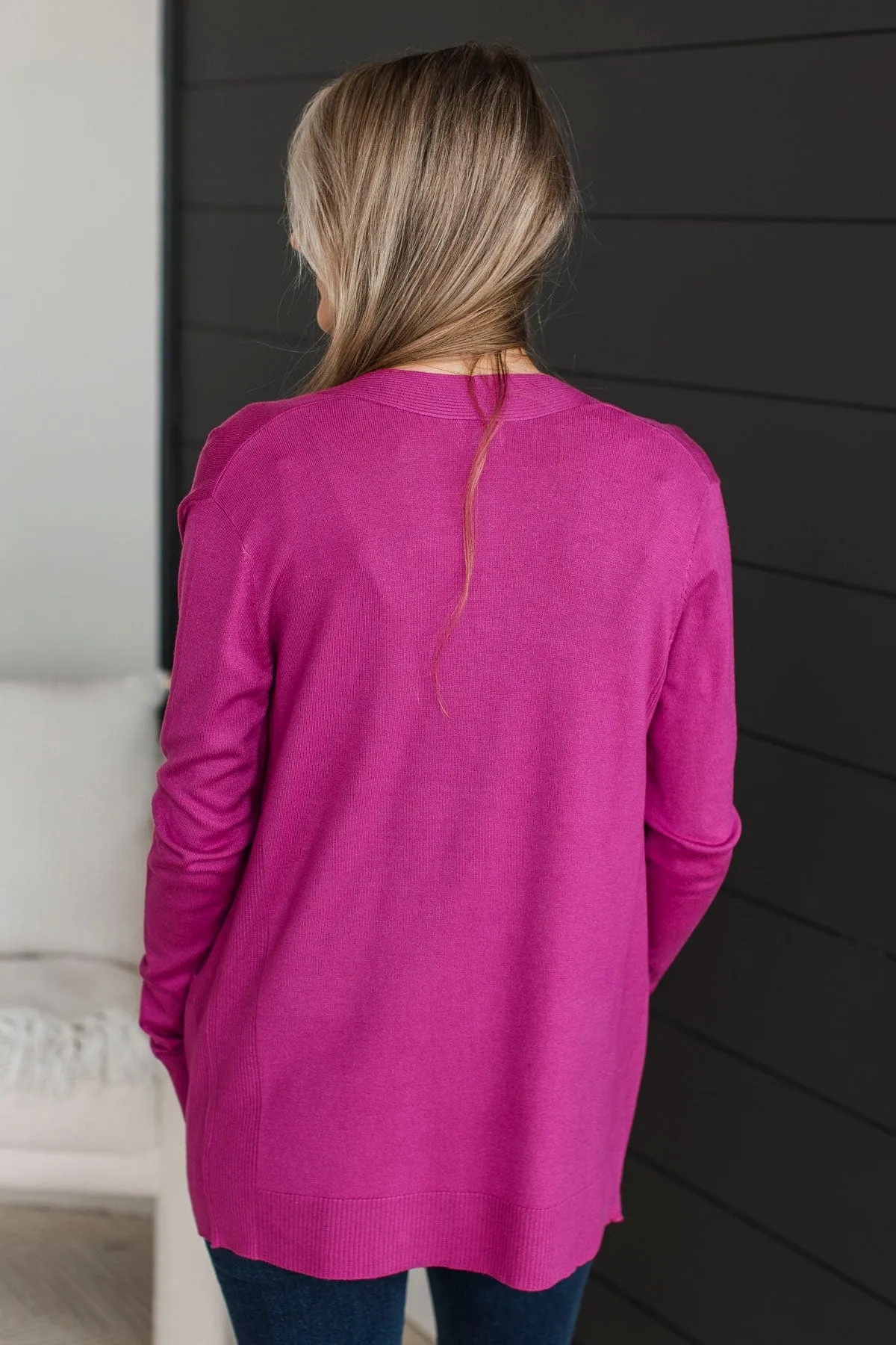 Bringing Perfection Lightweight Cardigan- Orchid