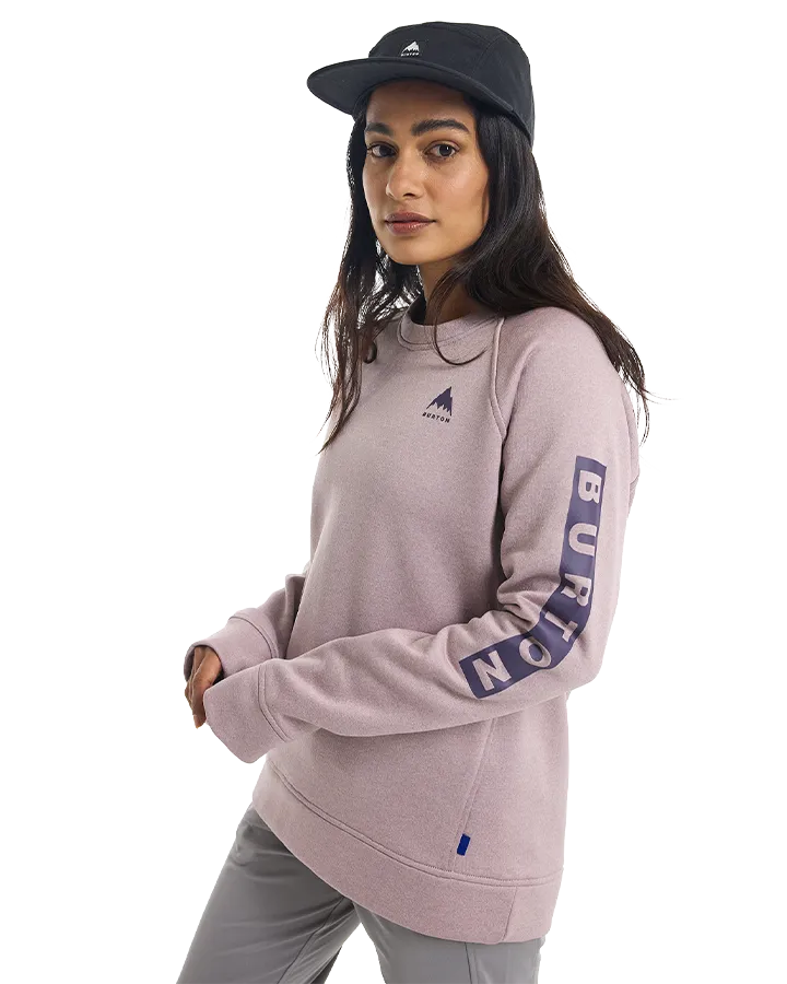 Burton Women's Oak Crewneck Fleece - Elderberry Heather