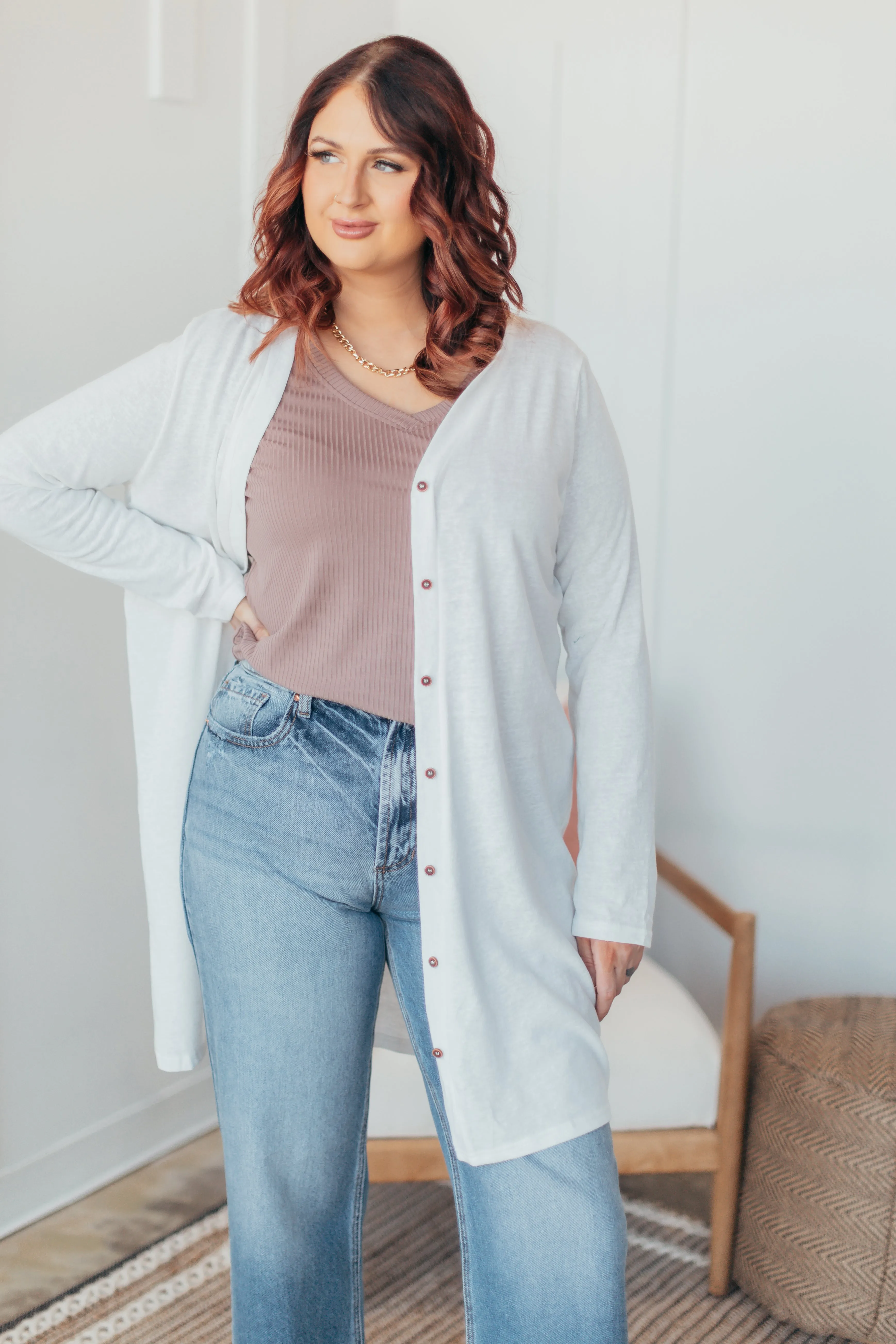 Buttons Lightweight Cardigan - 5 Colors