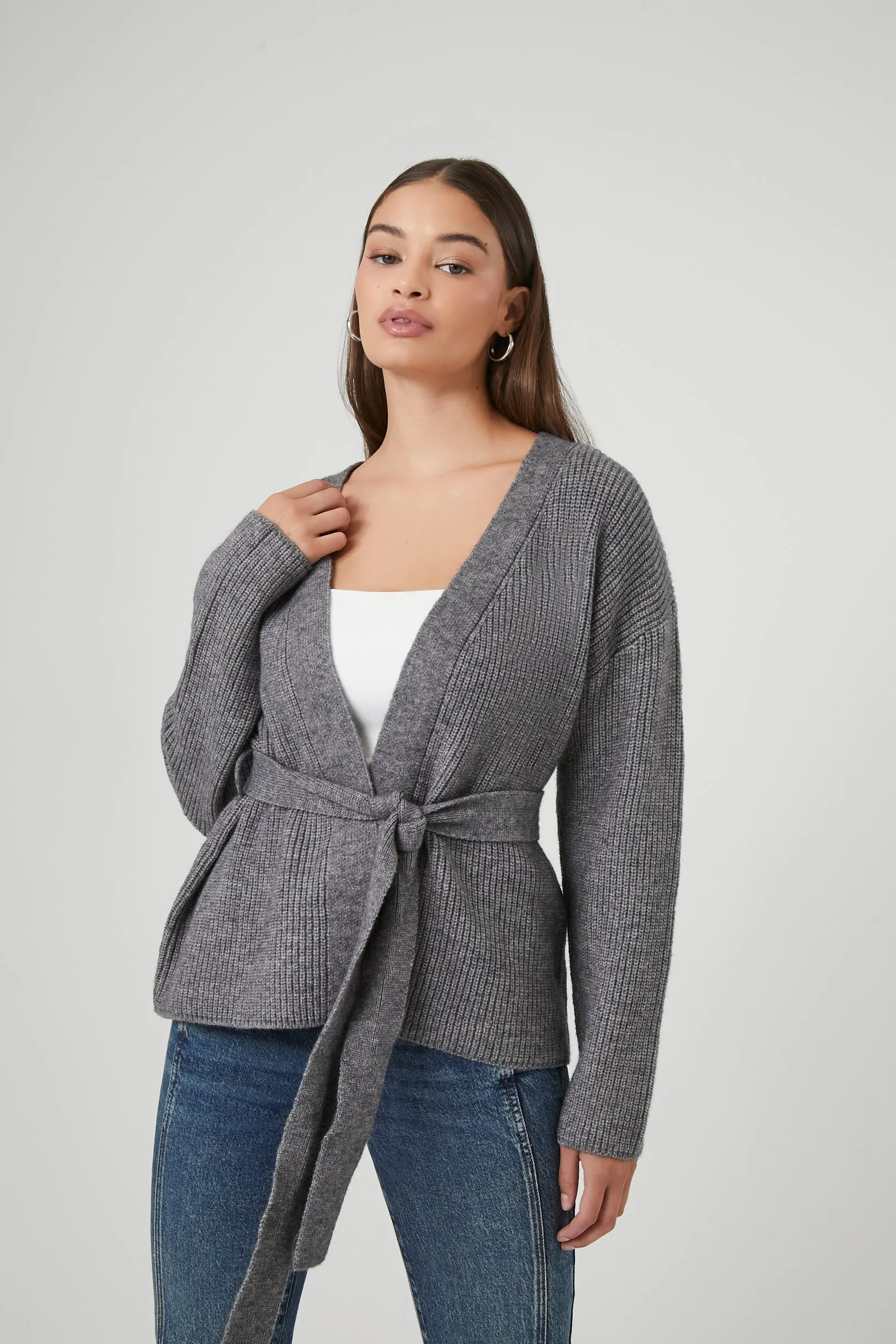 Cardigan cache-coeur avec ceinture