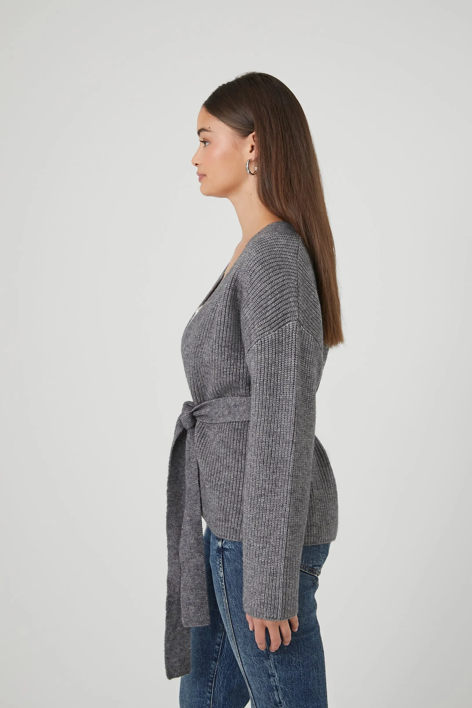 Cardigan cache-coeur avec ceinture