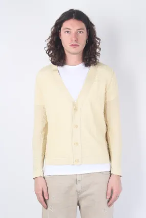 Cardigan Tramato Scollo V Sabbia