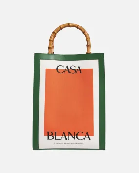 Casablanca Casa Tote Bag in Green/Orange